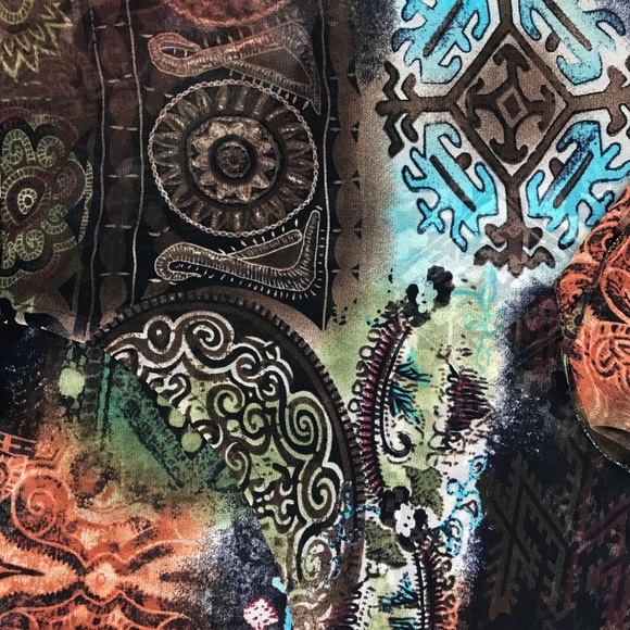 Hoang Nguyen Sz L Top Semi Cowl Multicolor Mesh - Picture 8 of 10